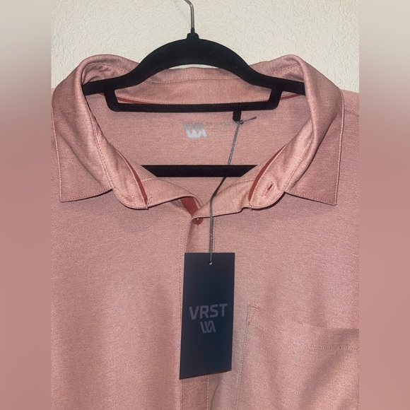 Nwt VRST Menβs Long Sleeve Button Down Shirt Salmon XXL - Picture 2 of 8